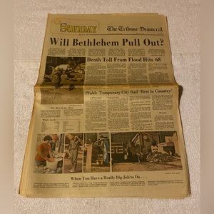 The Great Flood of 1977 Johnstown Newspaper July 31 1977